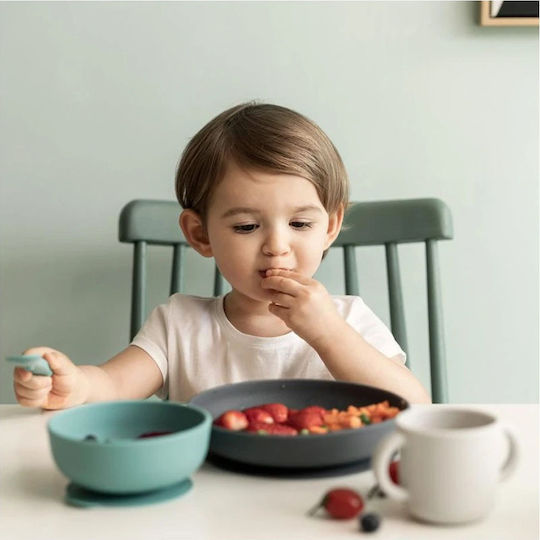 Ekobo Feeding Set Lagoon made of Silicone with Non-Slip Base Multicolour 4pcs