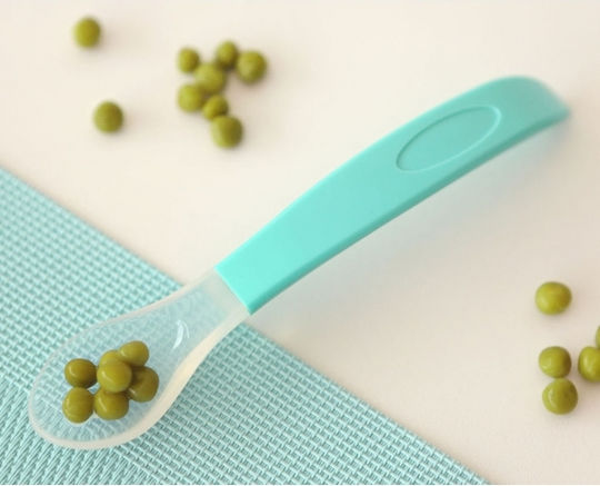 Kiokids Βρεφικό Κουτάλι Step 2 από Σιλικόνη Blue για 6+ μηνών