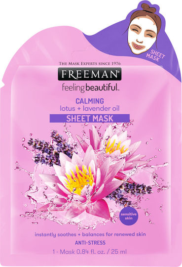 Freeman FeelingBeautiful Lotus & Lavender Oil Sheet Μάσκα Προσώπου για Επανόρθωση 25ml
