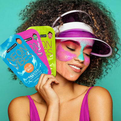 Freeman Neon Vibes No Stress Oil Absorbing with Blue Lotus Face Moisturizing Mask with Clay 10ml