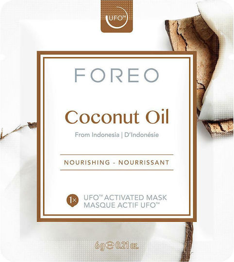 Foreo Coconut Oil Μάσκα Ομορφιάς Προσώπου για Θρέψη 6 τμχ x 6gr
