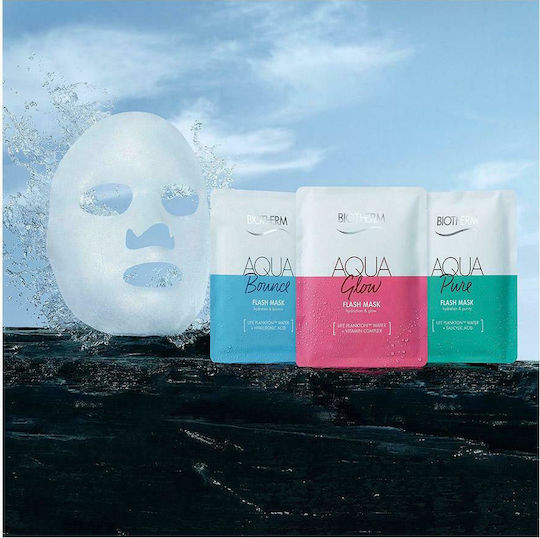 Biotherm Aqua Pure Sheet Μάσκα Προσώπου για Θρέψη 31gr