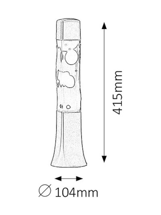 Rabalux Διακοσμητικό Φωτιστικό Marshal E14 Lava Lamp