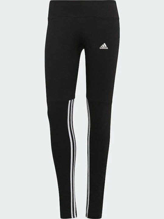 Essentials Cut 3 Stripes Training Γυναικείο Μακρύ Κολάν Ψηλόμεσο Μαύρο