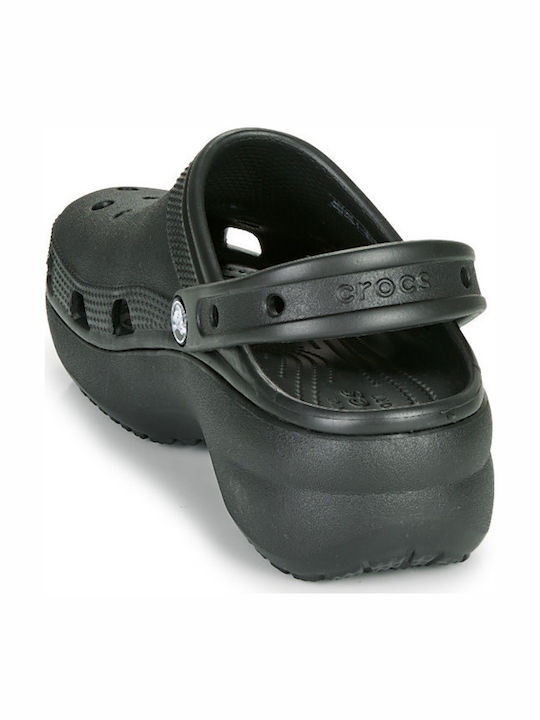Crocs Classic Platform Clog Ανατομικά Σαμπό Μαύρα