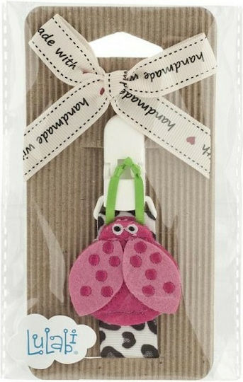 Lulabi Κορδέλα Πιπίλας Ladybug από Ύφασμα Μαύρη
