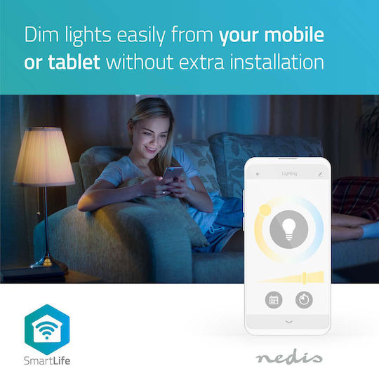 Nedis Smart Λάμπα LED 4.5W για Ντουί E14 Ρυθμιζόμενο Λευκό 350lm Dimmable