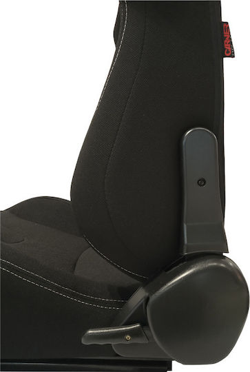 Carner RS Eimer Stoffschwarze Schalensitze mit weißer Naht Set von 2 Schwarz