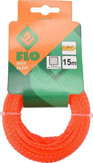 Flo 89479 Μεσινέζα Τετράγωνη Στριφτή Μήκους 15m και Πάχους 2mm Silent