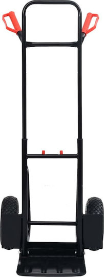 vidaXL Transport Trolley Telescopic Foldable for Weight Load up to 200kg Black