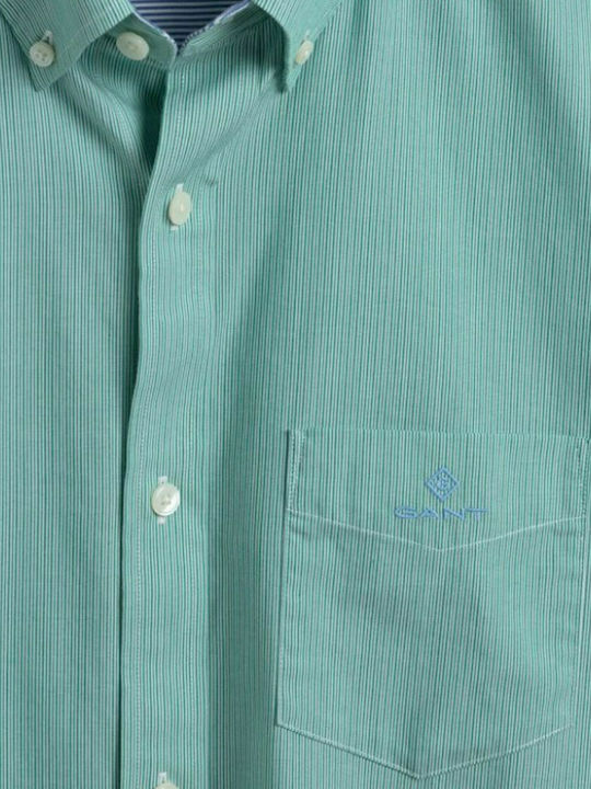 Gant Men's Shirt Long Sleeve Cotton Green