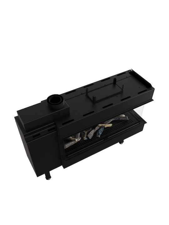 Kratki Leo LP 100 Tunel G31 37 MBAR Ενεργειακό Τζάκι Αερίου 8.2kW Τρίπλευρο με Σταθερή Πόρτα
