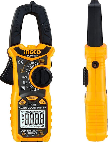Ingco Ampermetru clește Digital 600A AC DCM6005 cu Cleme