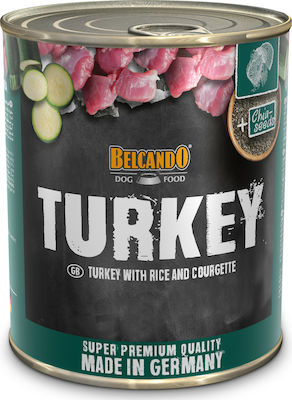 Belcando Canned Grain Free Wet Dog Food with Turkey, Zucchini and Rice 1 x 800gr