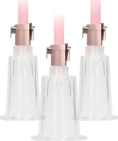 Shots Clitoral & Nipple Pump Set Large Αναρροφητής Θηλών Rose Gold