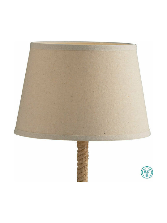 Fan Europe Rope Vintage Table Lamp from Rope for Socket E27 with Beige Shade and Base