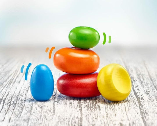 Selecta Stacking Toy Stackable Pebbles made of Wood for 12++ Months