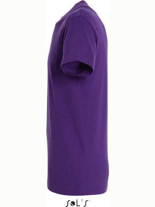 Sol's Regent Ανδρικό Διαφημιστικό T-shirt Κοντομάνικο Dark Purple