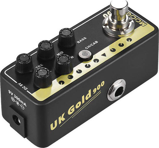 Mooer Micro 002 UK Gold 900 Πετάλι Preamp Ηλεκτρικής Κιθάρας και Ηλεκτρικού Μπάσου