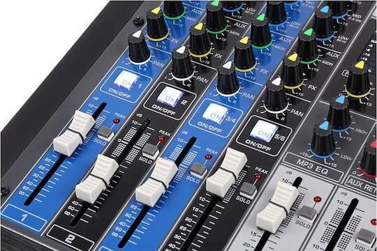 Power Dynamics PDM-S1204 172.624 Analoge Konsole 12 Kanäle mit Phantom Power & 6 XLR-Eingänge & Bluetooth