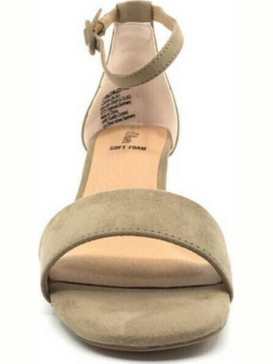 Suede Sandalen Beige