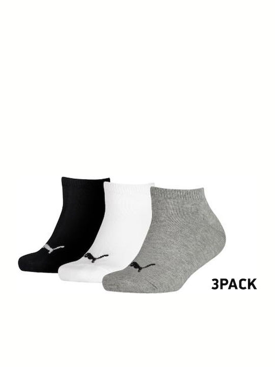 PUMA Athletic Kids' Ankle Socks Quarter Black 3 Pairs