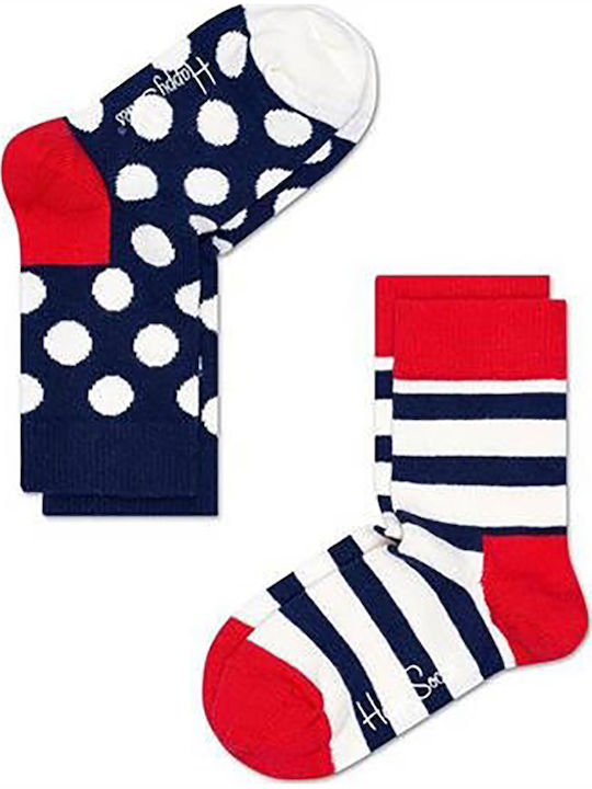 Happy Socks Παιδικές Κάλτσες Μακριές για Αγόρι 2 Pack Πολύχρωμες