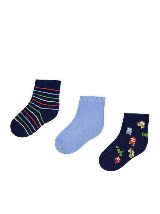 Mayoral Kids Ankle Socks Blue 3 Pair