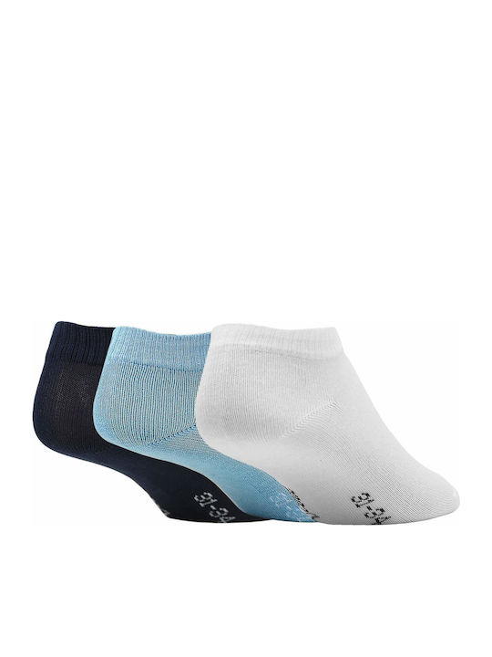 Xcode Athletic Kids' Ankle Socks Blue/Purple/White 3 Pairs
