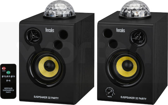 Hercules Monitor 32 Party Ηχεία Studio Monitor 3" 30W (Ζεύγος) Μαύρα