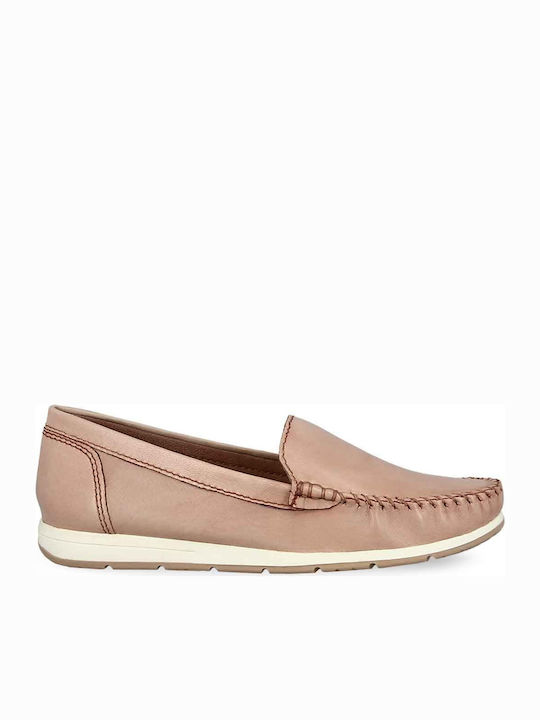 Marco Tozzi Leather Women's Moccasins in Pink Color 2-24600-26-521