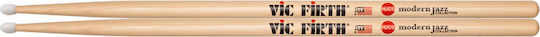 Vic Firth Hickory Drumsticks Drums Modern Jazz Collection 5 8D with Tip Shape Oval