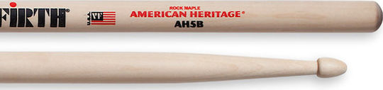Vic Firth Maple Μπαγκέτες Ντραμς American Heritage Tear 5B με Σχήμα Μύτης Drop