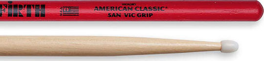 Vic Firth 5A American Classic Hickory Drumstick with Nylon Drop Head Red