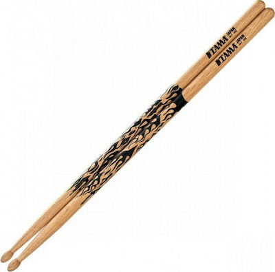 Tama 5A 5A-F Japanese Fire Oak Drumstick with Wooden Drop Head