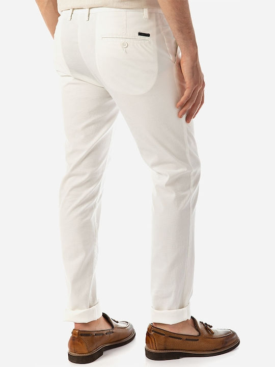 Brokers Jeans Men's Trousers Elastic in Slim Fit White