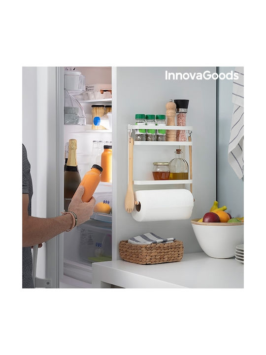 InnovaGoods Magorac Κρεμάστρα Κουζίνας Ξύλινη σε Λευκό Χρώμα 7.5x27x32cm