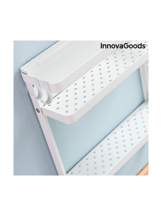 InnovaGoods Magorac Κρεμάστρα Κουζίνας Ξύλινη σε Λευκό Χρώμα 7.5x27x32cm