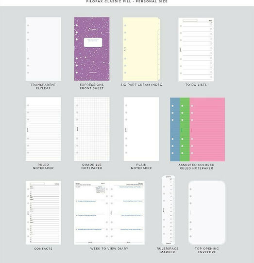 Filofax Expressions Weekly Organizer Green Leather 12.7x14.5cm Mint
