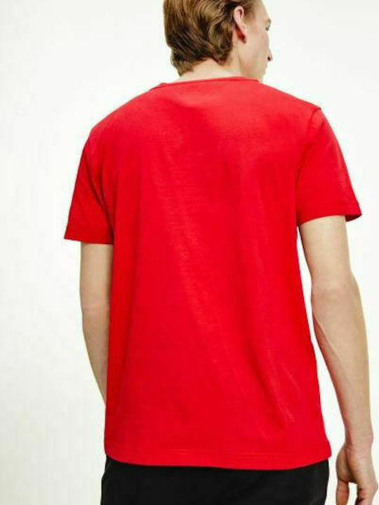 Tommy Hilfiger Ανδρικό T-shirt Με Στάμπα Κόκκινο