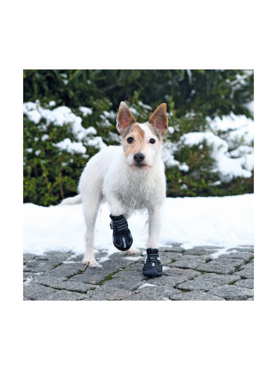 Trixie Walker Active Shoes Dog Black Boots with Velcro 2 pieces in Black Color