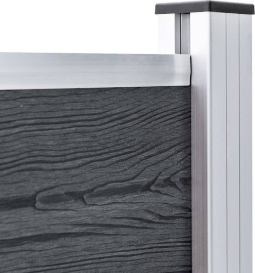 vidaXL Zaunpfahl für den Garten aus Aluminium 7x7x185cm 2Stück Silver