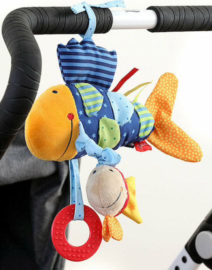 Sigikid Pendant Toy for Cot with Teether Experiencing and Disscovering · Fish for 6++ Months