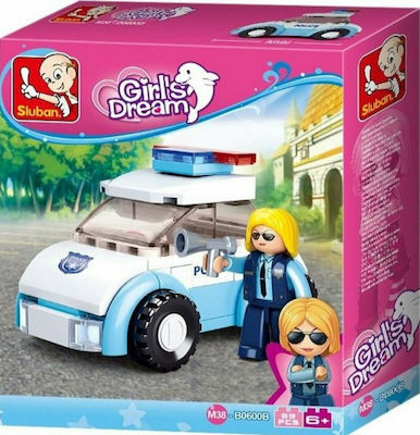 Sluban Building Block Girl's Dream Police Woman With Police Car for 6+ years 69pcs