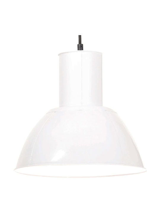 vidaXL Pendant Light Single-Light Bell for Socket E27 White