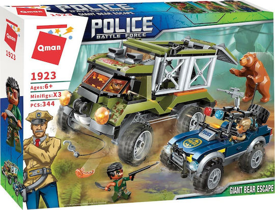 Qman Building Blocks Jeep Bear Transport for 6+ Years 344 Pieces