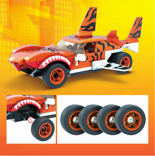 Mega Bloks Cuburi De Construit Hot Wheels Monster Trucks Tiger Shark Pentru 5+ Ani 187 Bucăți