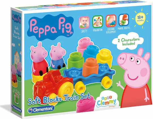 Baby Clementoni Clemmy Playset Peppa Pig Building Blocks for 1.5+ Years 14 Pieces