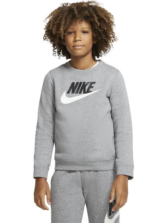 Nike Fleece Παιδικό Φούτερ Γκρι Sportswear Club