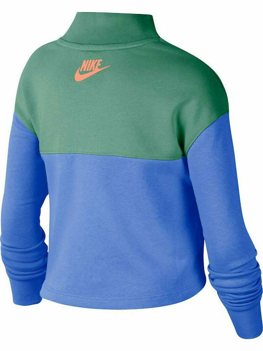 Παιδικό Φούτερ Cropped Μπλε Sportswear